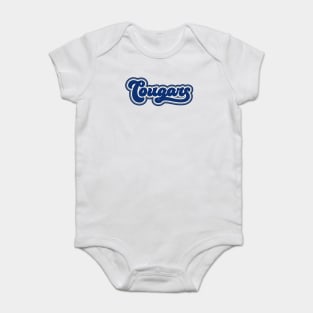 Retro Cougars Script Baby Bodysuit